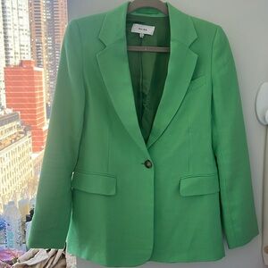 Reiss linen blend blazer sz 4